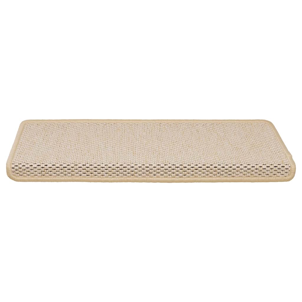 Vidaxl trapmatten zelfklevend 15 st sisal-look 65x21x4 cm berber