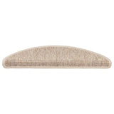 Vidaxl trapmatten 15 st 56x17x3 cm lichtbeige halfrond