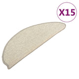 Vidaxl trapmatten 15 st 65x21x4 cm zilver halfrond groot
