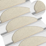 Vidaxl trapmatten 15 st 65x21x4 cm zilver halfrond groot