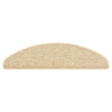Vidaxl trapmatten 15 st 65x21x4 cm lichtbeige halfrond groot
