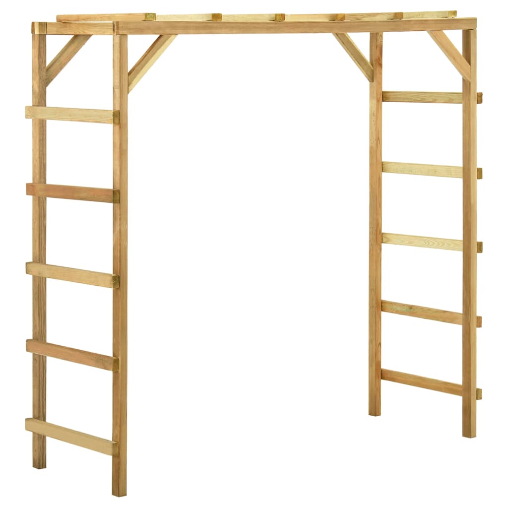 VidaXL Kinderklimrek 170x60x170 cm massief groenhout