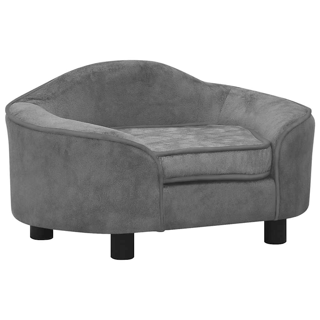 Vidaxl hondenbank 67x47x36 cm pluche grijs
