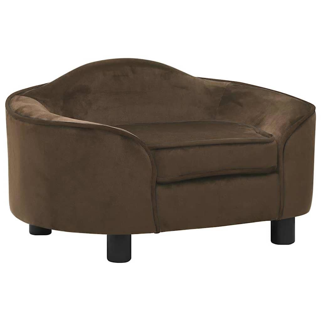 Vidaxl hondenbank 67x47x36 cm pluche bruin