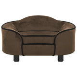 Vidaxl hondenbank 67x47x36 cm pluche bruin