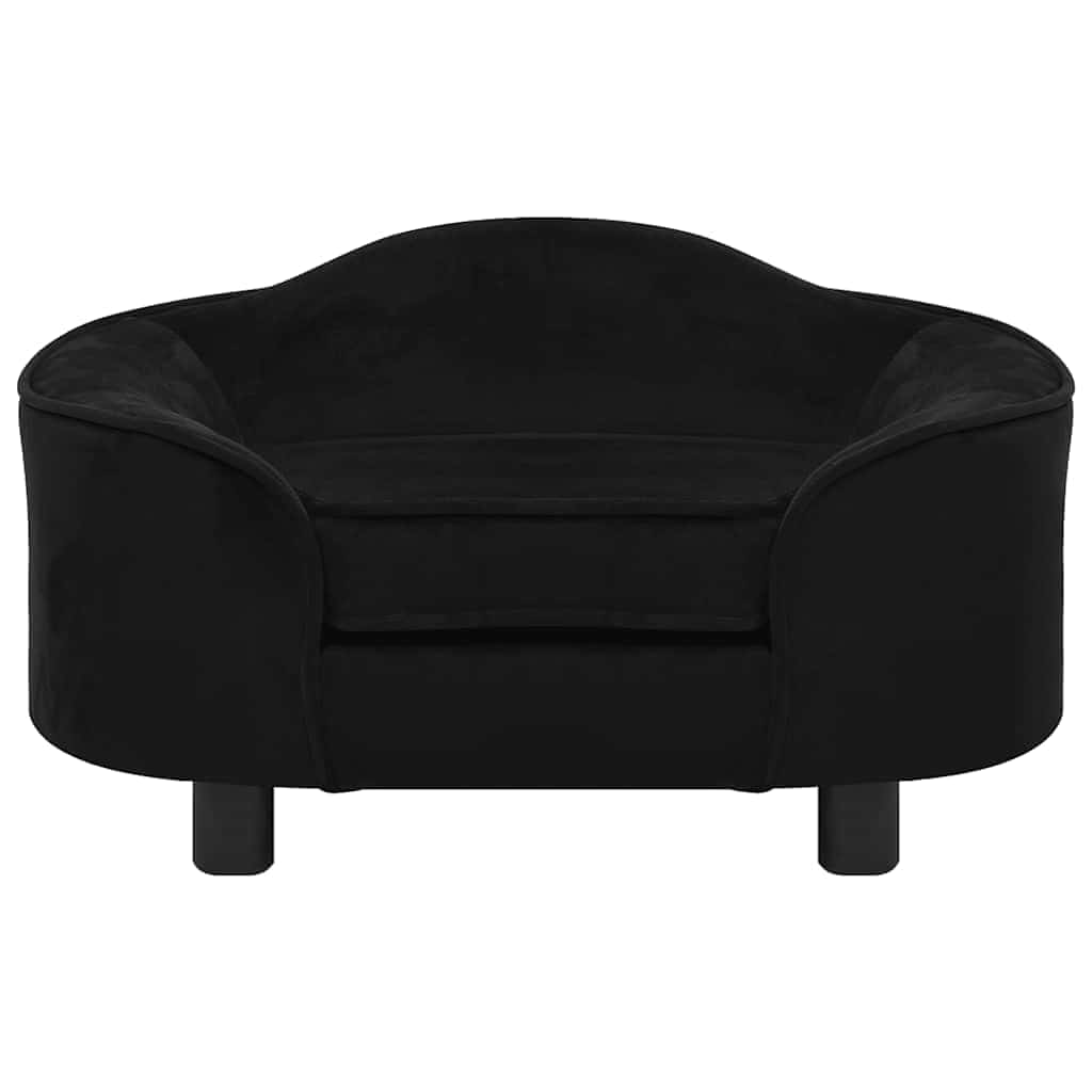 Vidaxl hondenbank 67x47x36 cm pluche zwart