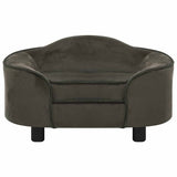 Vidaxl hondenbank 67x47x36 cm pluche donkergrijs