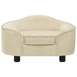 Vidaxl hondenbank 67x47x36 cm pluche crèmekleurig