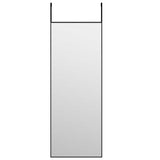 Vidaxl deurspiegel 30x80 cm glas en aluminium zwart