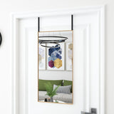 Vidaxl deurspiegel 40x80 cm glas en aluminium goudkleurig