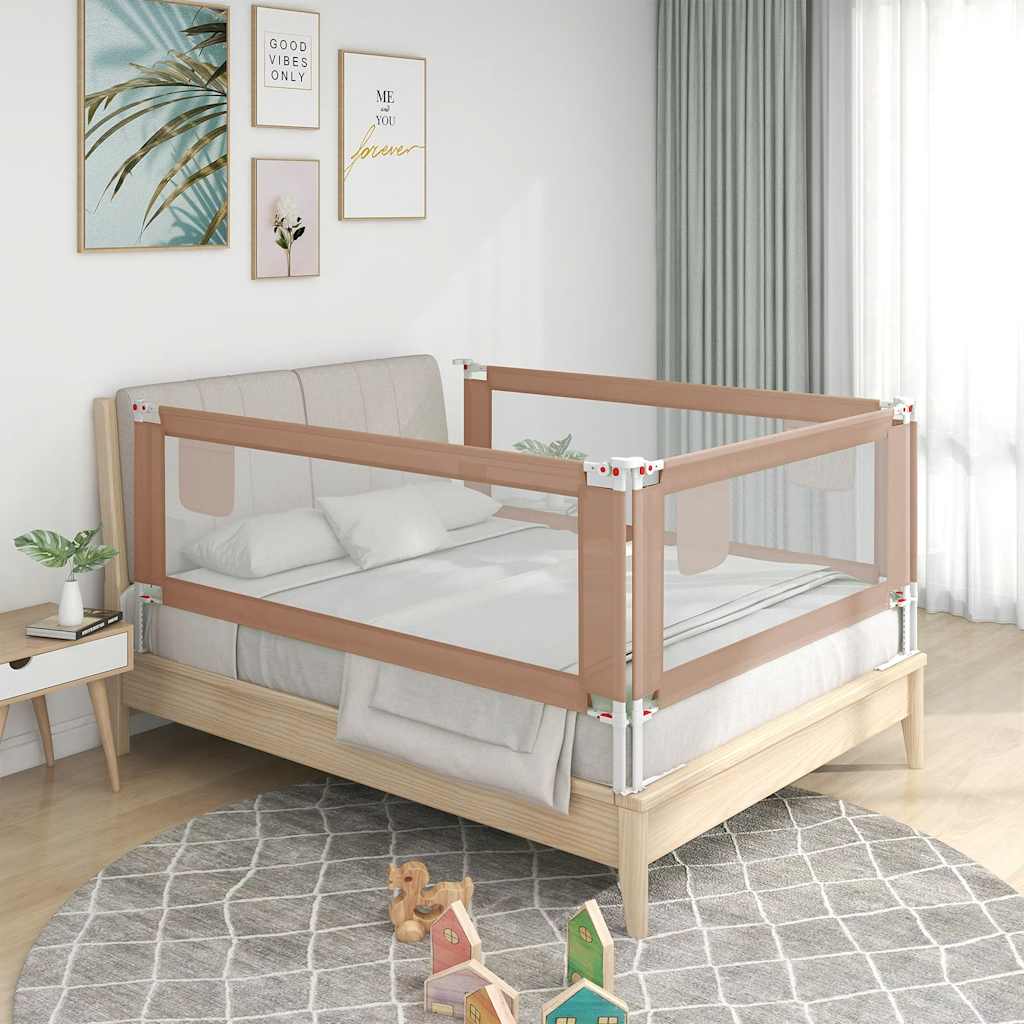 Vidaxl bedhekje peuter 190x25 cm stof taupe