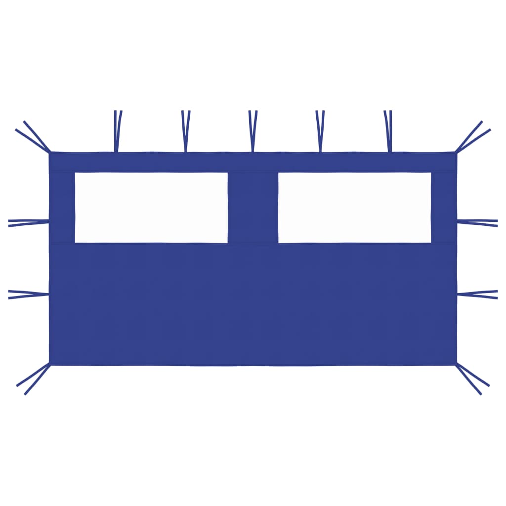 Vidaxl prieelzijwand met ramen 4x2 m blauw