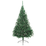Vidaxl kunstkerstboom met standaard half 240 cm pvc groen