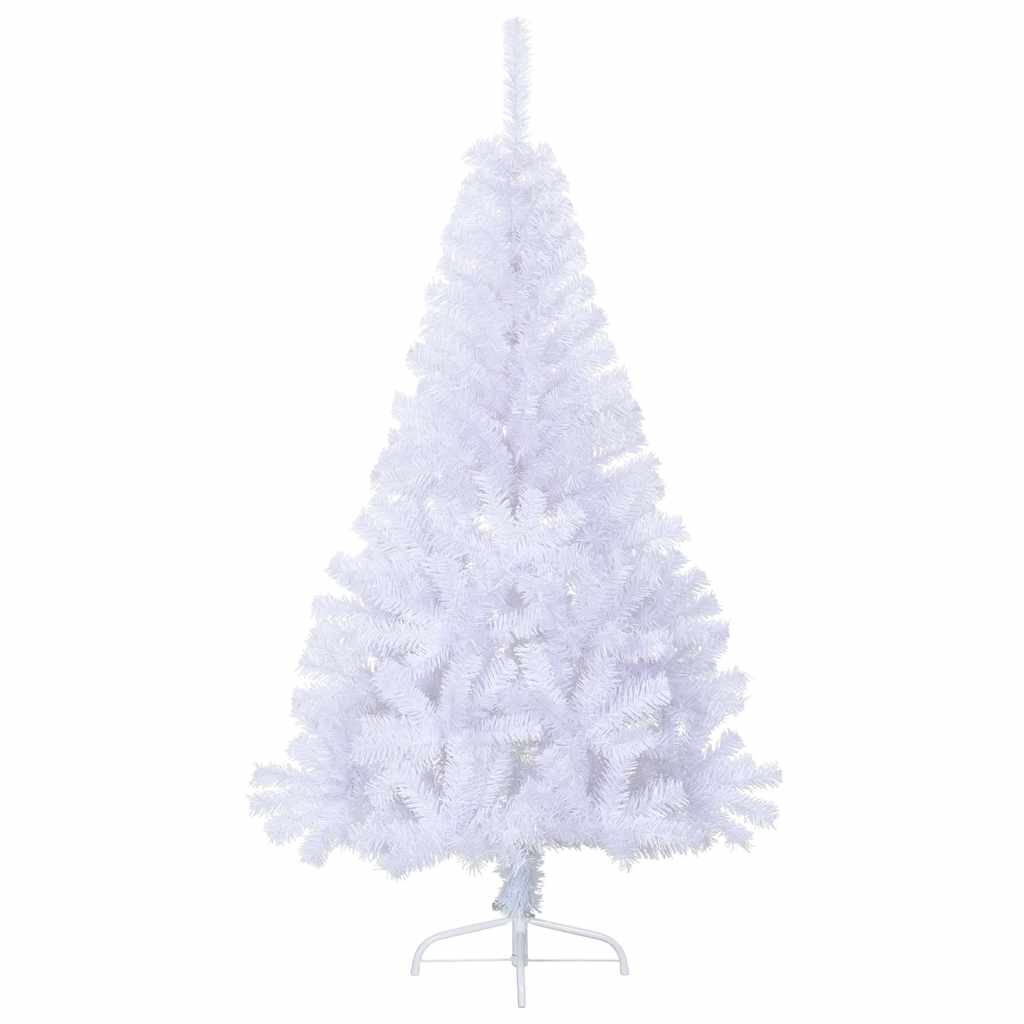 Vidaxl kunstkerstboom met standaard half 150 cm pvc wit