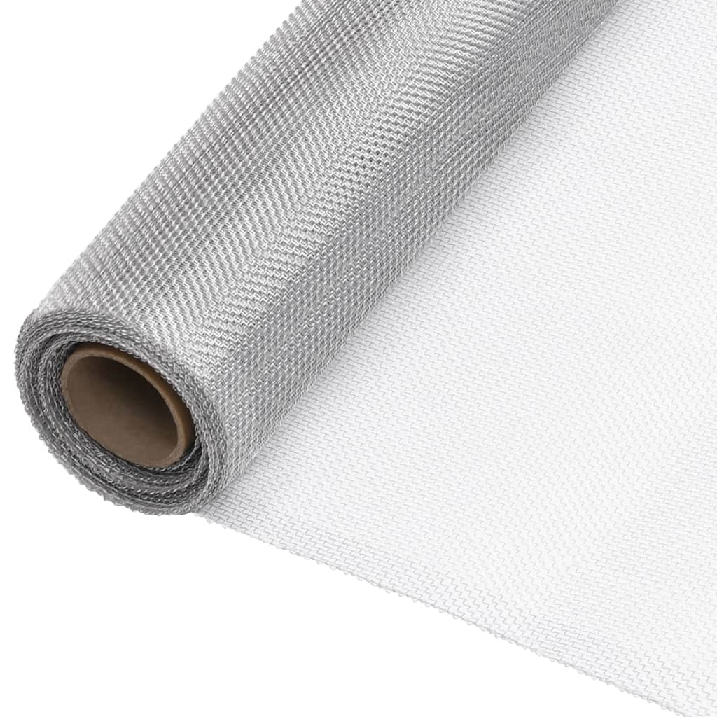 Vidaxl gaas 112x1000 cm aluminium zilverkleurig