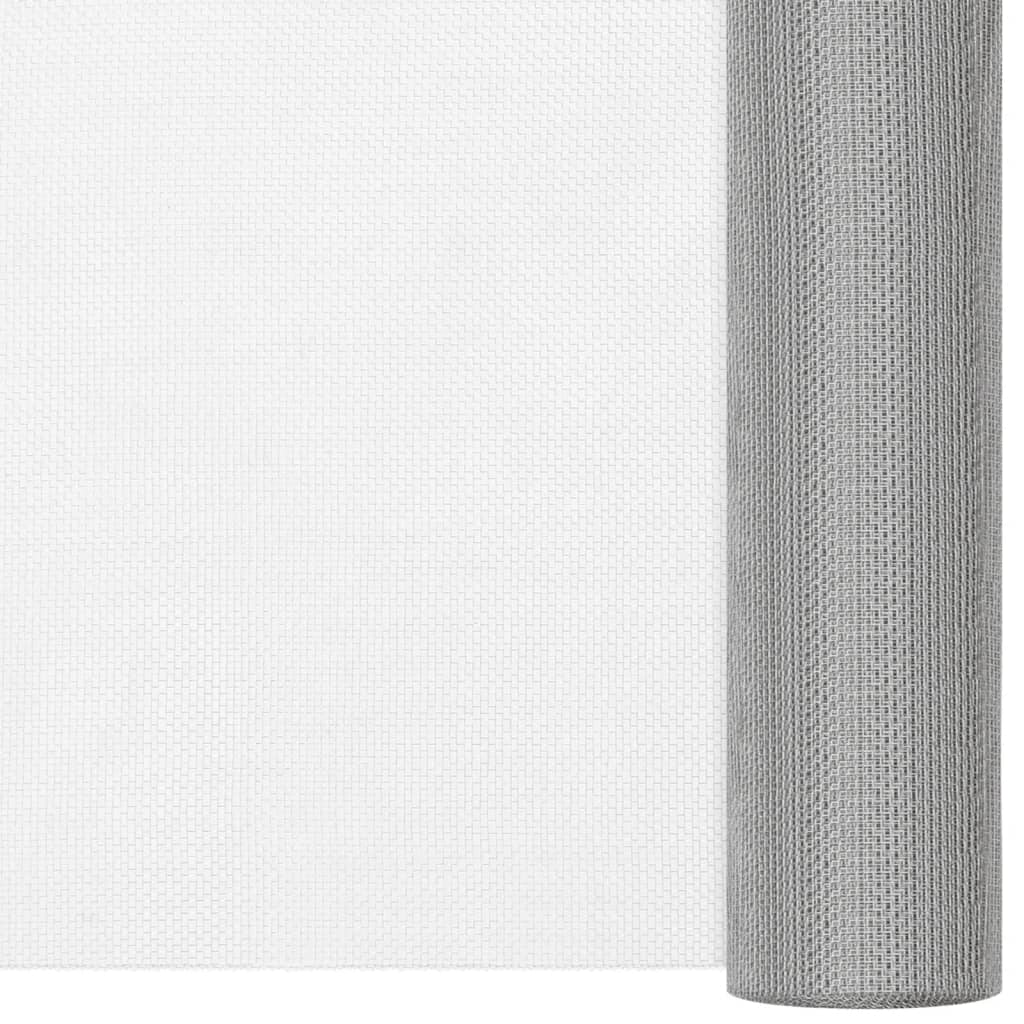 VidaXL Gaas 80x2000 cm roestvrij staal zilverkleurig
