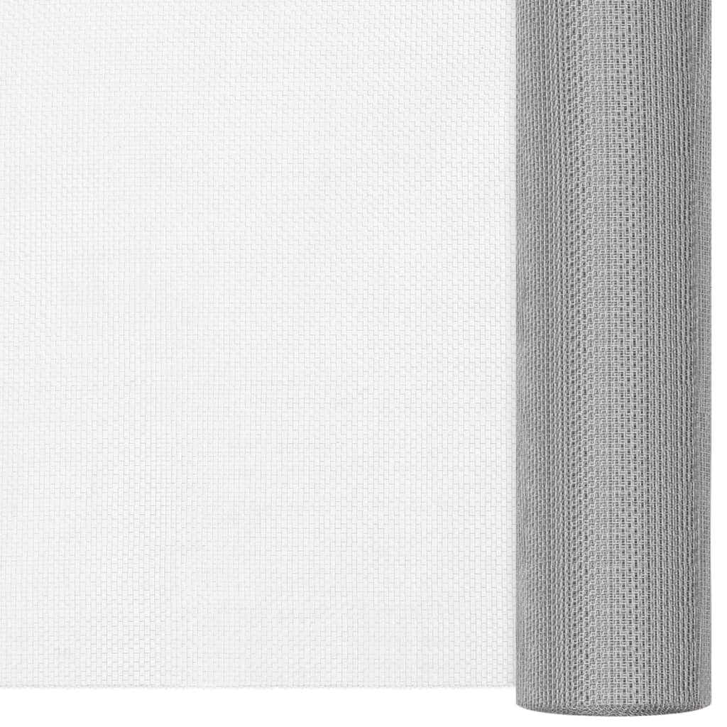 VidaXL Gaas 112x2000 cm roestvrij staal zilverkleurig