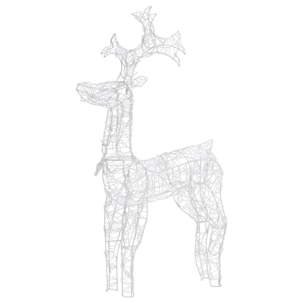 VidaXL Kerstversiering rendier 90 LED's 60x16x100 cm acryl