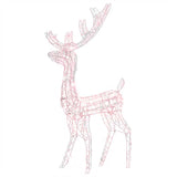 Vidaxl kerstversiering rendier 140 led's 120 cm acryl warmwit