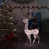Vidaxl kerstversiering rendier 140 led's 120 cm acryl warmwit