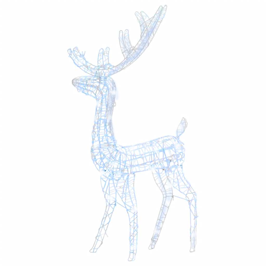 Vidaxl kerstversiering rendier 140 led's koudwit 120 cm acryl