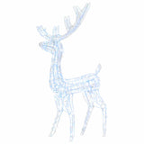 Vidaxl kerstversiering rendier 140 led's koudwit 120 cm acryl