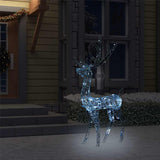 Vidaxl kerstversiering rendier 140 led's koudwit 120 cm acryl