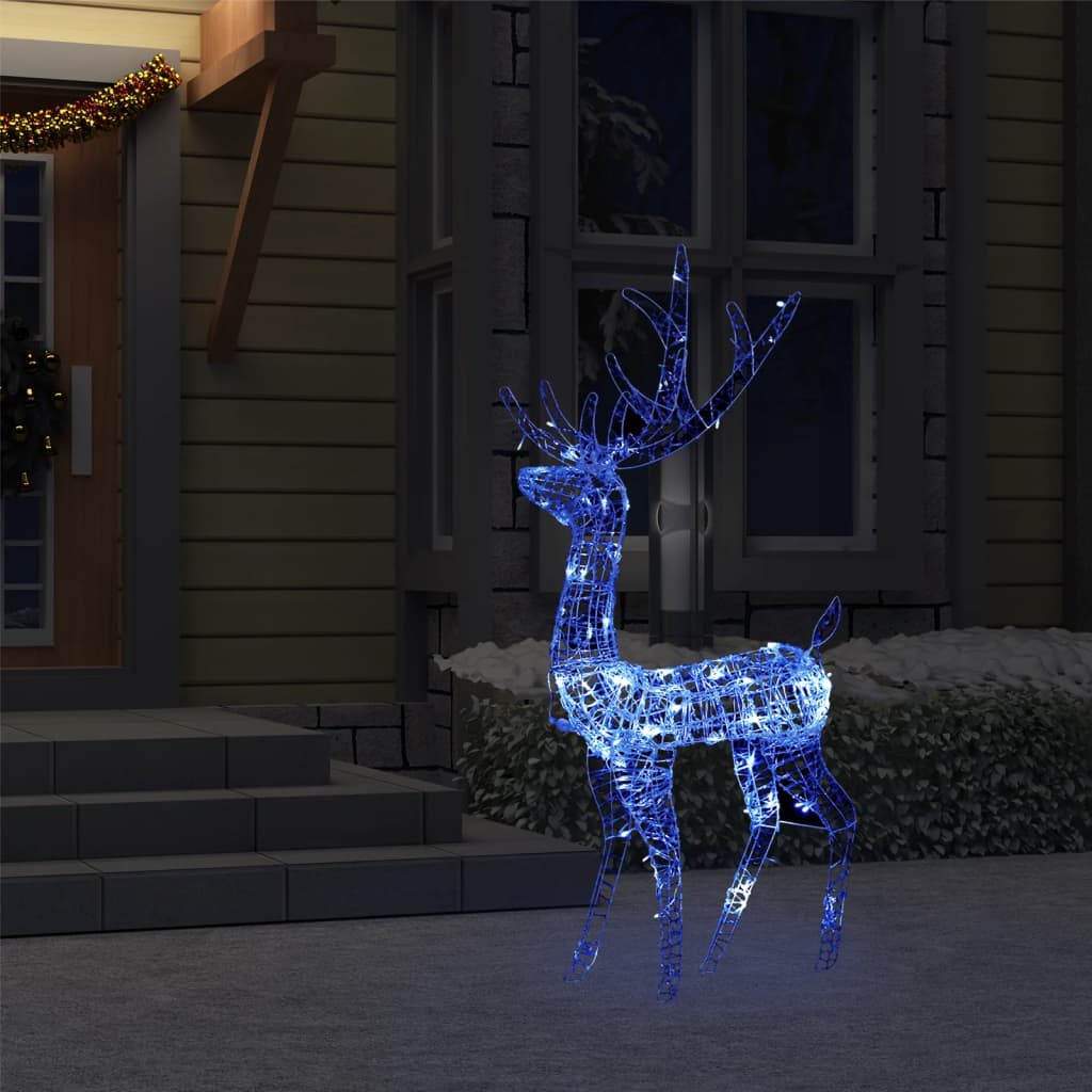 Vidaxl kerstversiering rendier 140 led's 120 cm acryl blauw