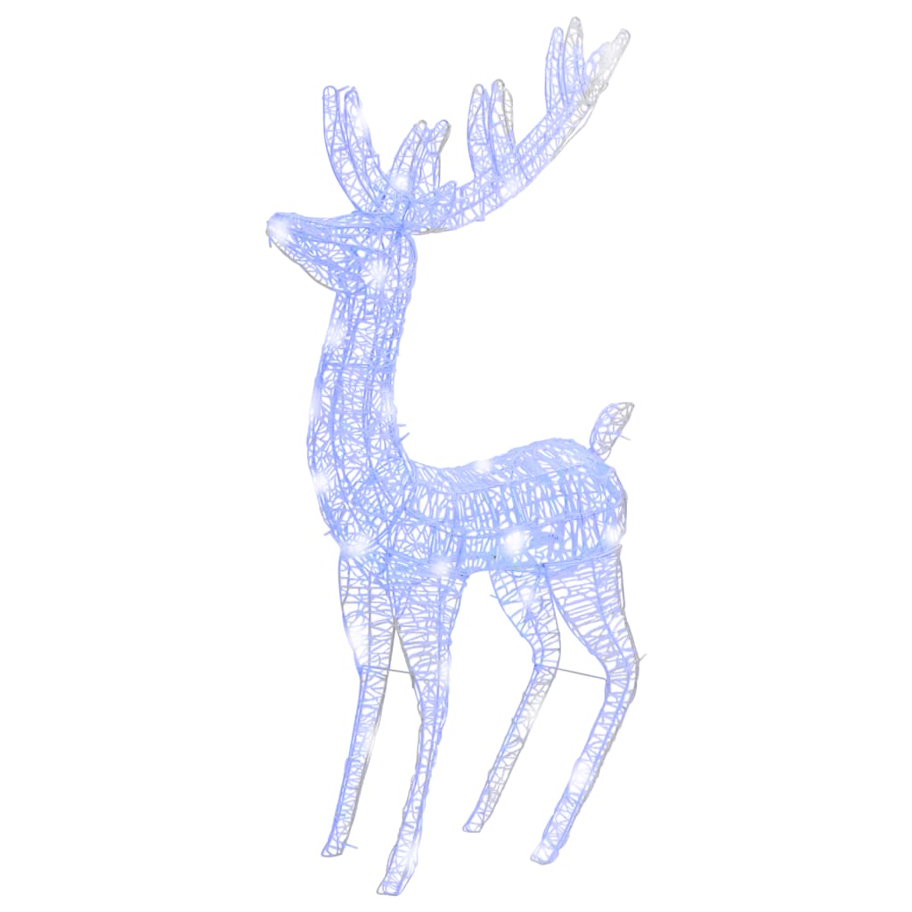 VidaXL Kerstdecoratie rendier 250 LED's blauw 180 cm acryl