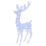 VidaXL Kerstdecoratie rendier 250 LED's blauw 180 cm acryl