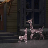 Vidaxl kerstversiering rendierfamilie 160 led's warmwit acryl