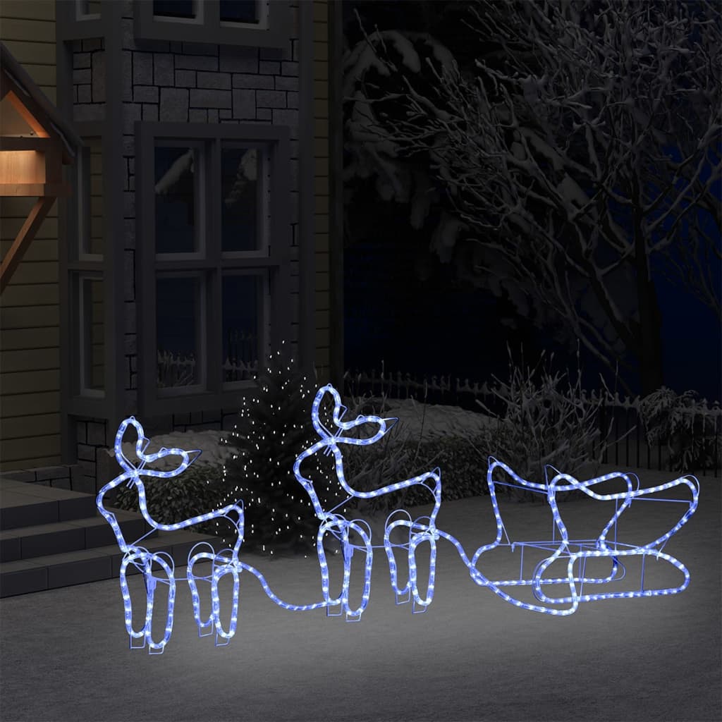 Vidaxl buitenkerstversiering rendier en slee 576 led's
