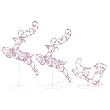 Vidaxl kerstdecoratie rendieren en slee 260x21x87 cm acryl warmwit