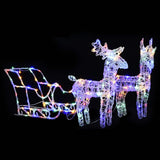Vidaxl kerstversiering rendieren en slee 160 led's 130 cm acryl