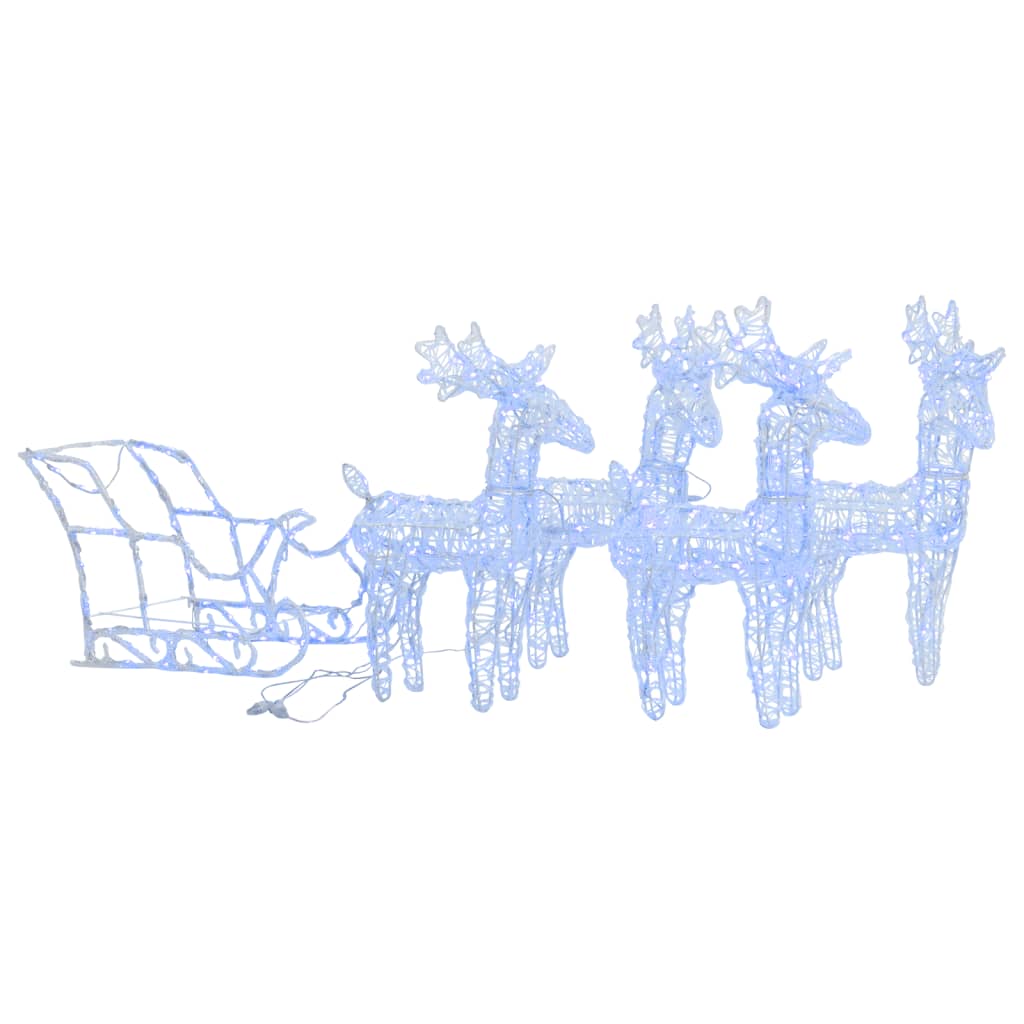 VidaXL Kerstdecoratie rendieren en slaap 280x28x55 cm acryl