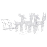 VidaXL Kerstdecoratie rendieren en slaap 280x28x55 cm acryl