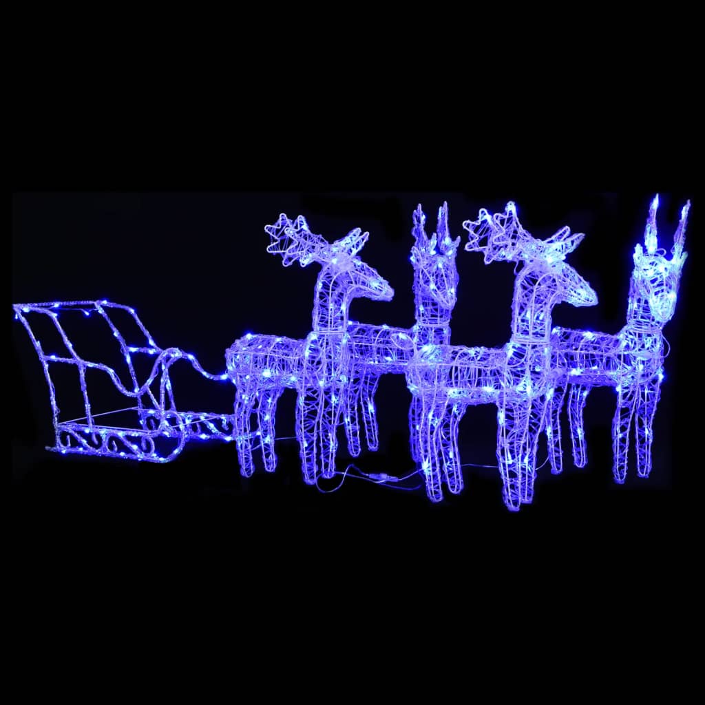 VidaXL Kerstdecoratie rendieren en slaap 280x28x55 cm acryl