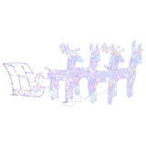 VidaXL Kerstdecoratie rendieren en slaap 280x28x55 cm acryl