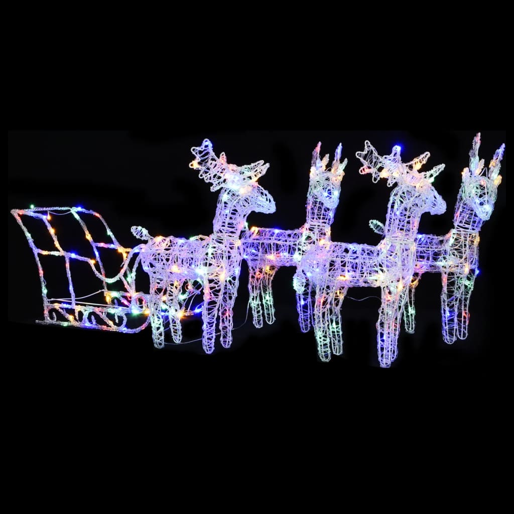 VidaXL Kerstdecoratie rendieren en slaap 280x28x55 cm acryl