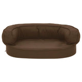 Vidaxl hondenbed ergonomisch linnen-look 60x42 cm bruin