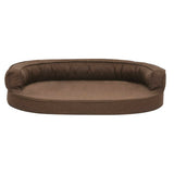 Vidaxl hondenbed ergonomisch linnen-look 75x53 cm bruin