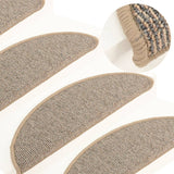 Vidaxl trapmatten 15 st 56x17x3 cm bruin halfrond