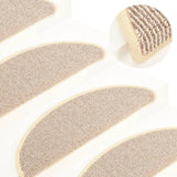 Vidaxl trapmatten 15 st 56x17x3 cm wit en bruin halfrond