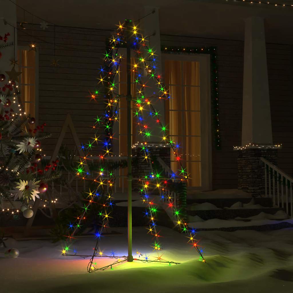 Vidaxl kegelkerstboom 160 led's binnen en buiten 78x120 cm