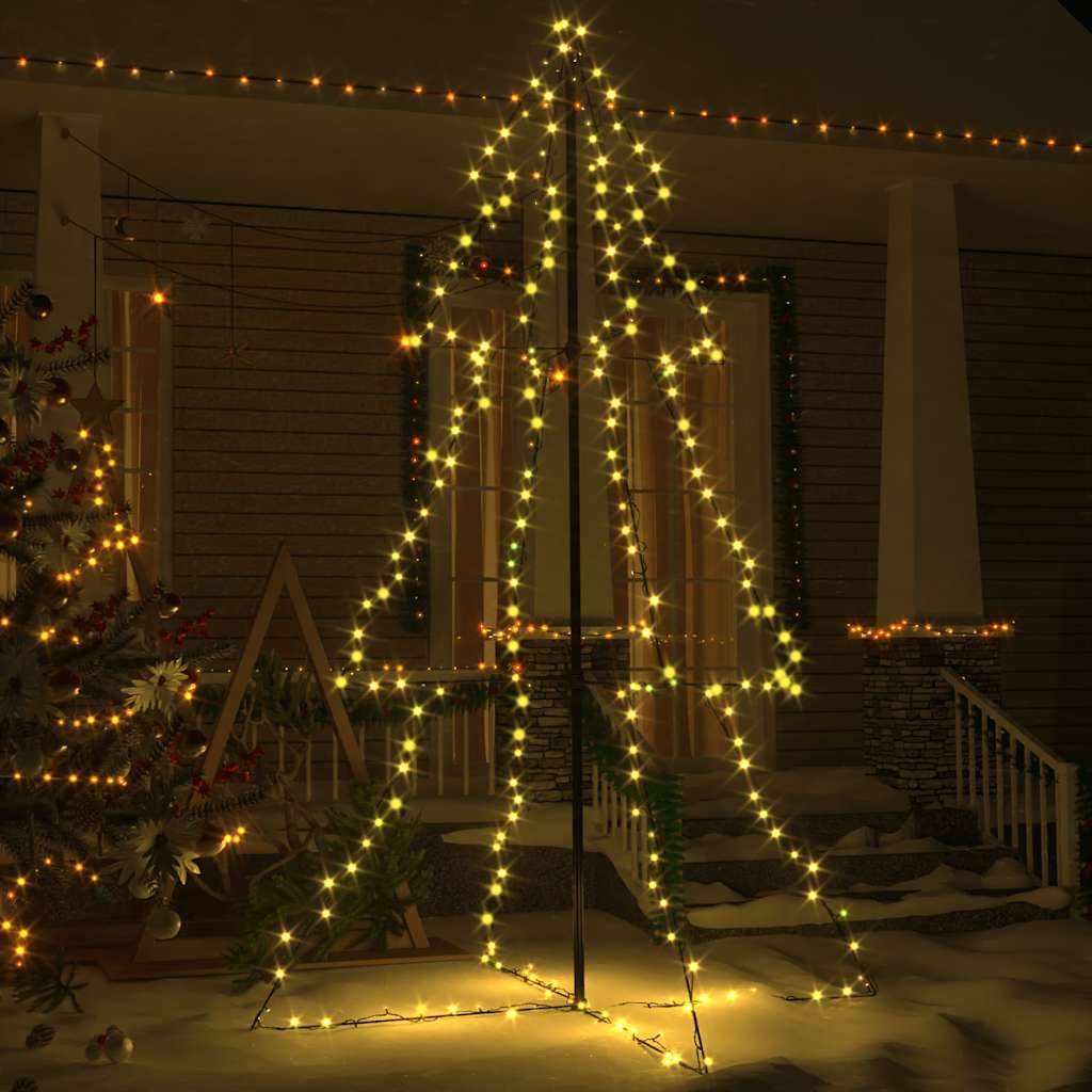 Vidaxl kegelkerstboom 240 led's binnen en buiten 118x150 cm