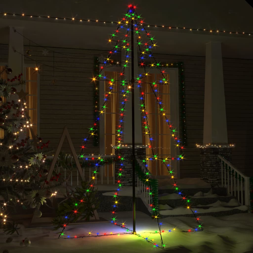 Vidaxl kegelkerstboom 240 led's binnen en buiten 118x150 cm