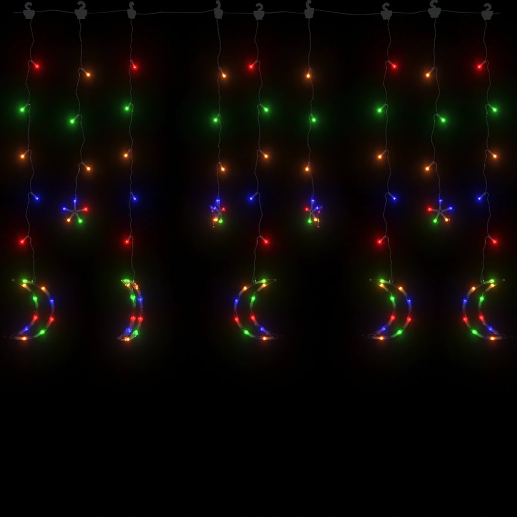 Vidaxl lichtslinger ster en maan 138 led's meerkleurig