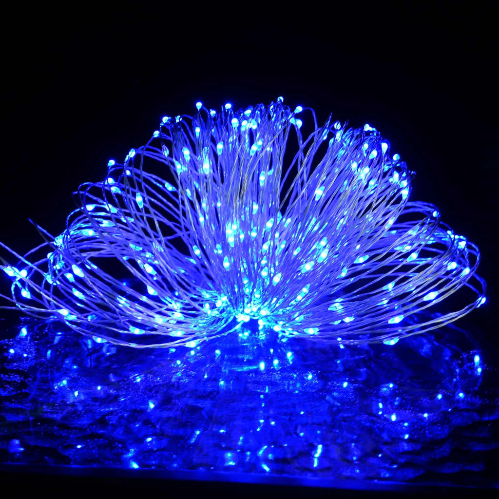 Vidaxl lichtsnoer met 400 microled's blauw 8 functies 40 m