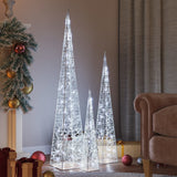Vidaxl lichtkegelset decoratief led 60 90 120 cm acryl koudwit