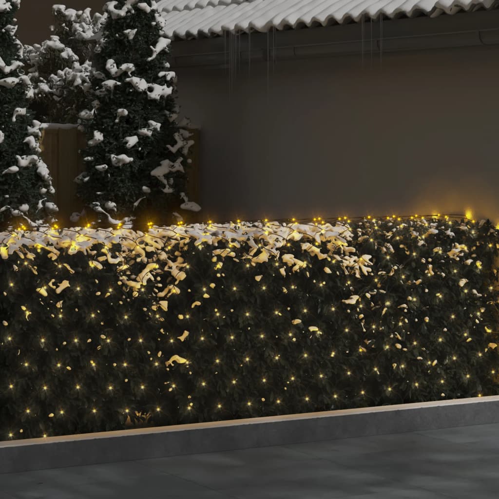VidaXL Kerstnetverlichting 204 LED's binnen en buiten 3x2m warmwit